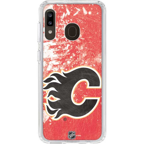 NHL Calgary Flames Frozen Galaxy A20 Clear Case