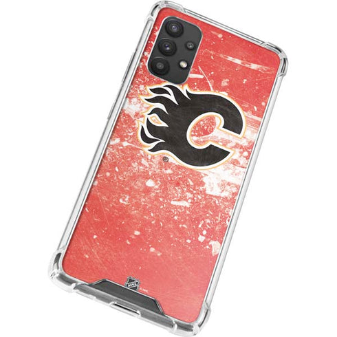 NHL Calgary Flames Frozen Galaxy A32 5G Clear Case