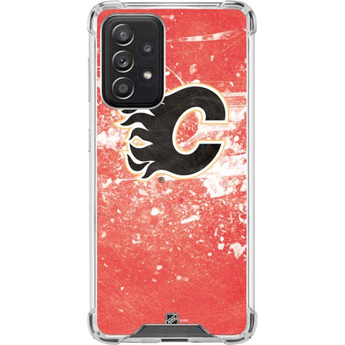 NHL Calgary Flames Frozen Galaxy A52 5G Clear Case