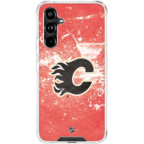 NHL Calgary Flames Frozen Galaxy A54 5G Clear Case