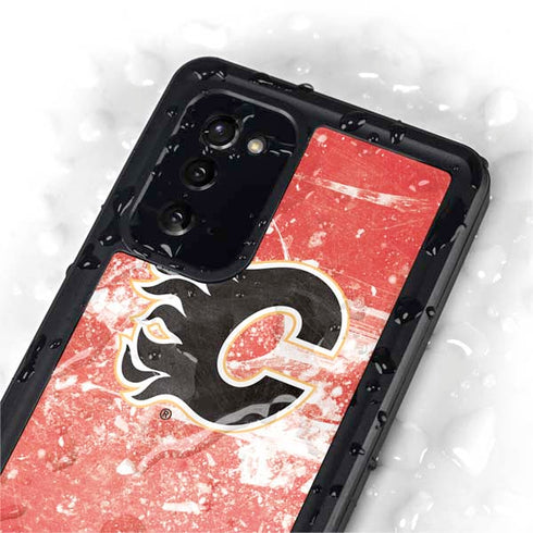 NHL Calgary Flames Frozen Galaxy Note20 5G Waterproof Case