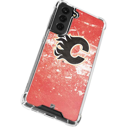 NHL Calgary Flames Frozen Galaxy S21 FE Clear Case