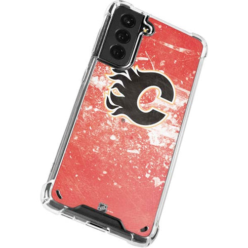 NHL Calgary Flames Frozen Galaxy S21 Plus 5G Clear Case