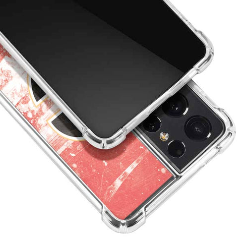 NHL Calgary Flames Frozen Galaxy S21 Ultra 5G Clear Case
