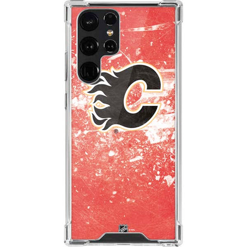 NHL Calgary Flames Frozen Galaxy S22 Ultra Clear Case