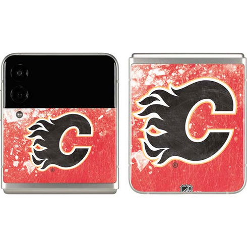 NHL Calgary Flames Frozen Galaxy Z Flip3 5G Skin