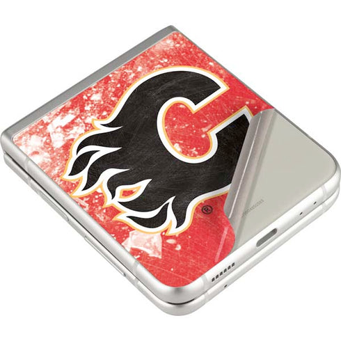 NHL Calgary Flames Frozen Galaxy Z Flip3 5G Skin