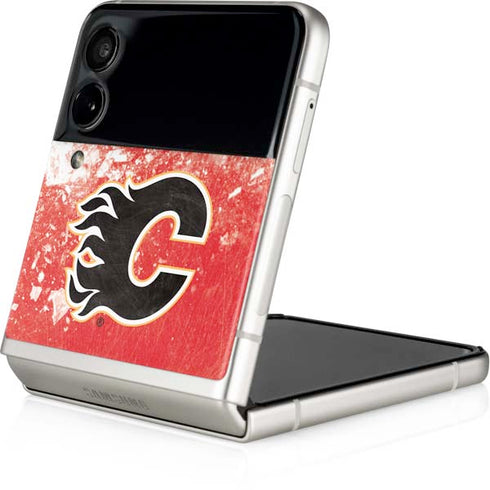 NHL Calgary Flames Frozen Galaxy Z Flip3 5G Skin