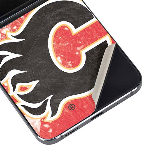 NHL Calgary Flames Frozen Galaxy Z Flip5 5G Skin