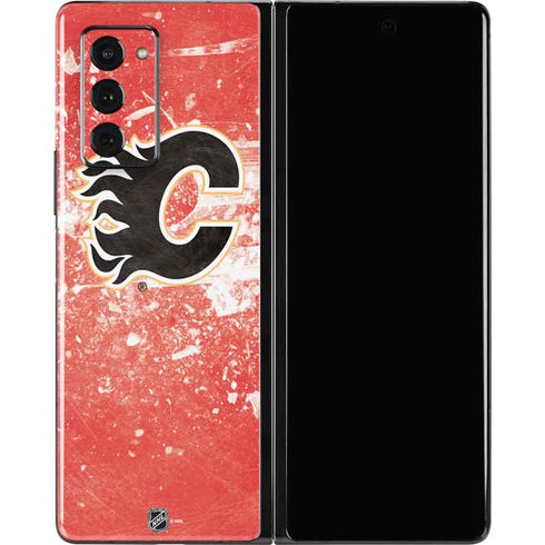 NHL Calgary Flames Frozen Galaxy Z Fold2 5G Skin