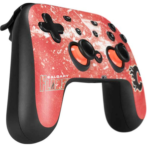 NHL Calgary Flames Frozen Google Stadia Controller Skin
