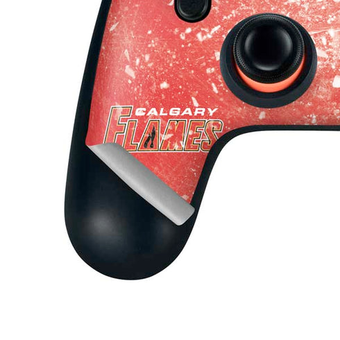 NHL Calgary Flames Frozen Google Stadia Controller Skin