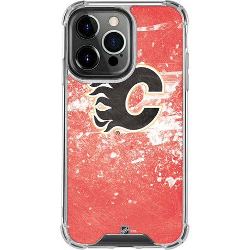 NHL Calgary Flames Frozen iPhone 15 Pro Clear Case