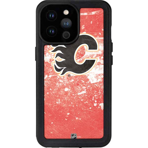 NHL Calgary Flames Frozen iPhone 14 Pro Max Waterproof Case