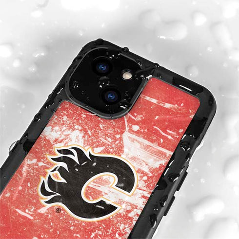 NHL Calgary Flames Frozen iPhone 15 Plus Waterproof Case