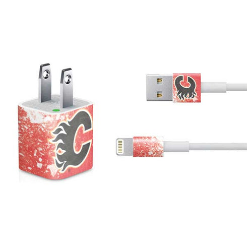 NHL Calgary Flames Frozen iPhone Charger (5W USB) Skin