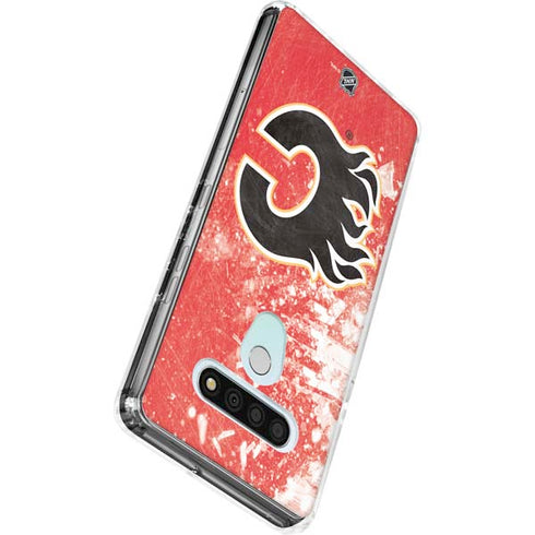 NHL Calgary Flames Frozen LG Stylo 6 Clear Case
