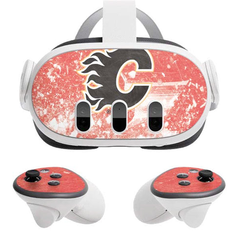 NHL Calgary Flames Frozen Meta Quest 3 Skin