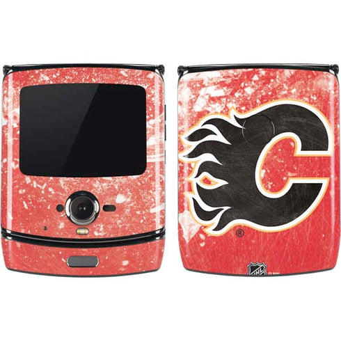 NHL Calgary Flames Frozen Motorola RAZR Skin