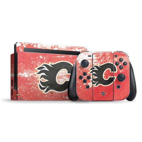 NHL Calgary Flames Frozen Nintendo Switch Bundle Skin