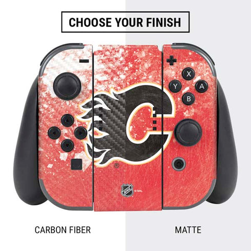 NHL Calgary Flames Frozen Nintendo Switch Bundle Skin
