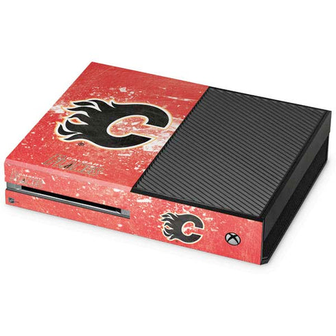 NHL Calgary Flames Frozen Xbox One Console Skin