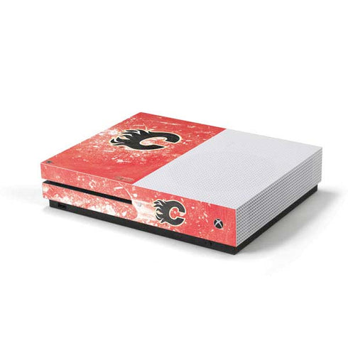 NHL Calgary Flames Frozen Xbox One S Console Skin