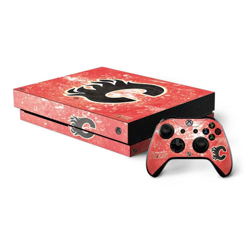 NHL Calgary Flames Frozen Xbox One X Bundle Skin