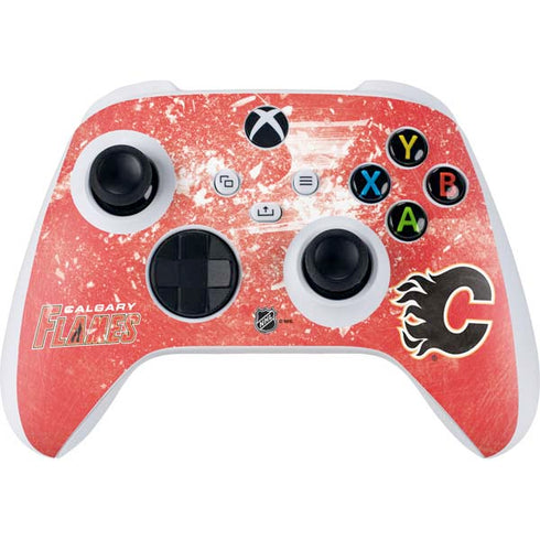 NHL Calgary Flames Frozen Xbox Series S Controller Skin