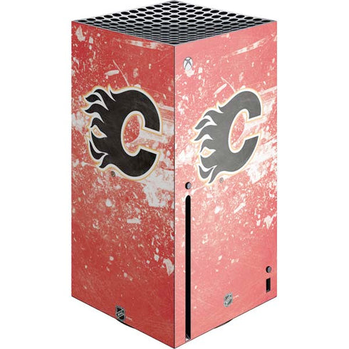 NHL Calgary Flames Frozen Xbox Series X Console Skin