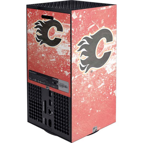 NHL Calgary Flames Frozen Xbox Series X Console Skin