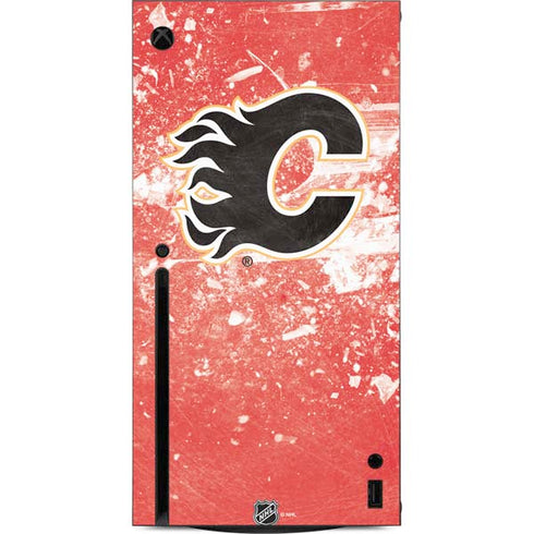 NHL Calgary Flames Frozen Xbox Series X Console Skin