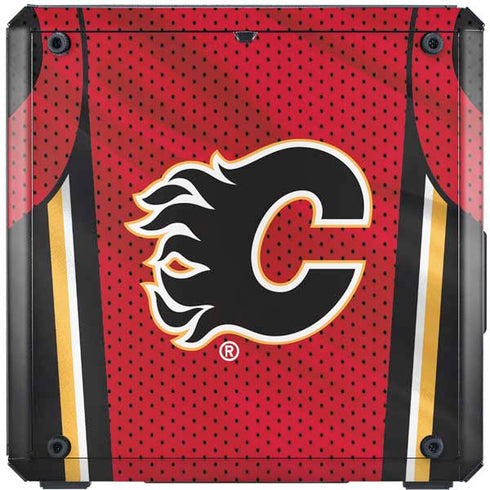 NHL Calgary Flames Home Jersey Cooler Master MasterBox Q300L Mini Tower Skin