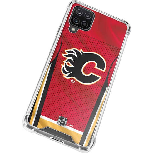NHL Calgary Flames Home Jersey Galaxy A12 Clear Case
