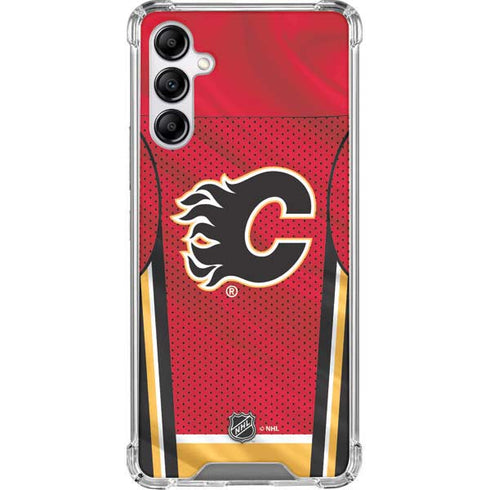NHL Calgary Flames Home Jersey Galaxy A14 5G Clear Case
