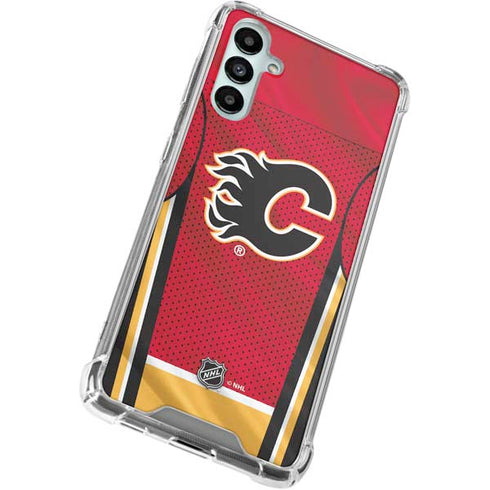 NHL Calgary Flames Home Jersey Galaxy A15 5G Clear Case
