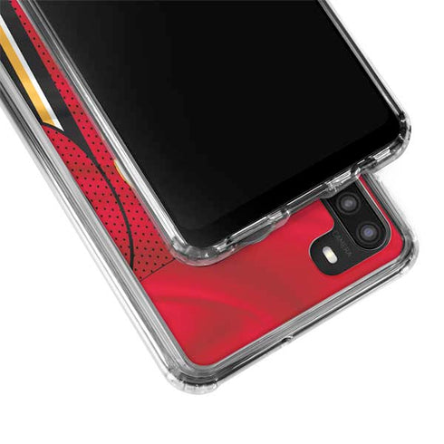 NHL Calgary Flames Home Jersey Galaxy A21 Clear Case