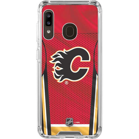 NHL Calgary Flames Home Jersey Galaxy A30 Clear Case