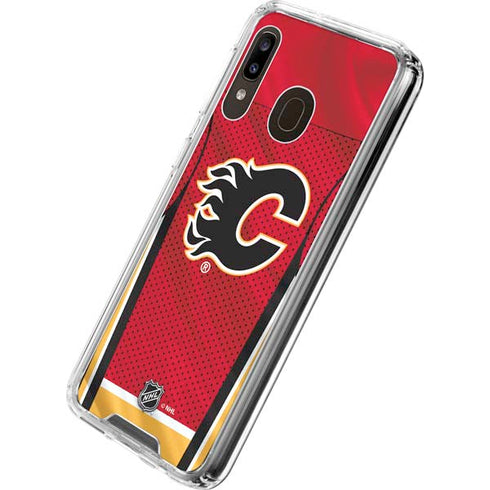 NHL Calgary Flames Home Jersey Galaxy A30 Clear Case