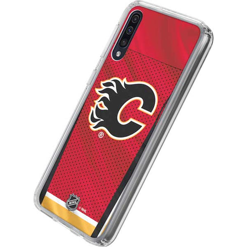 NHL Calgary Flames Home Jersey Galaxy A50 Clear Case