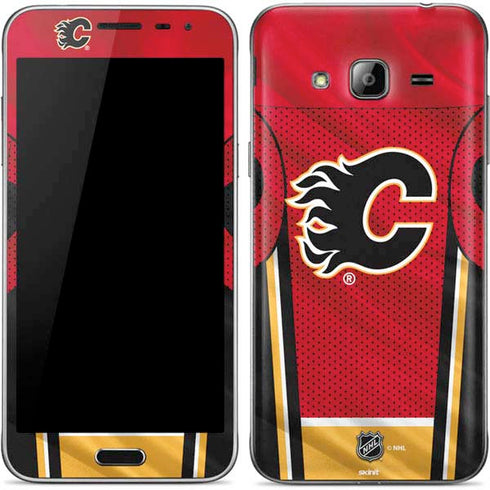 NHL Calgary Flames Home Jersey Galaxy J3 Skin