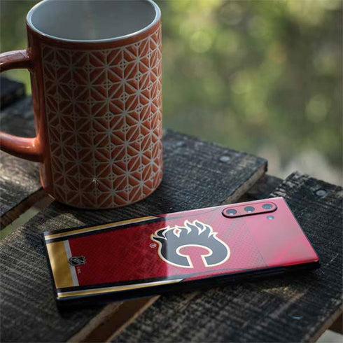 NHL Calgary Flames Home Jersey Galaxy Note 10 Skin