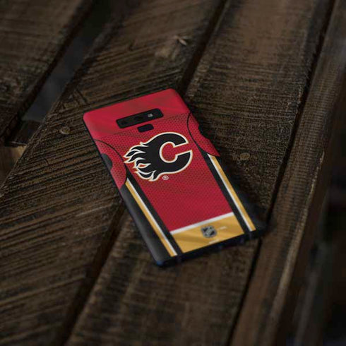 NHL Calgary Flames Home Jersey Galaxy Note 9 Skin
