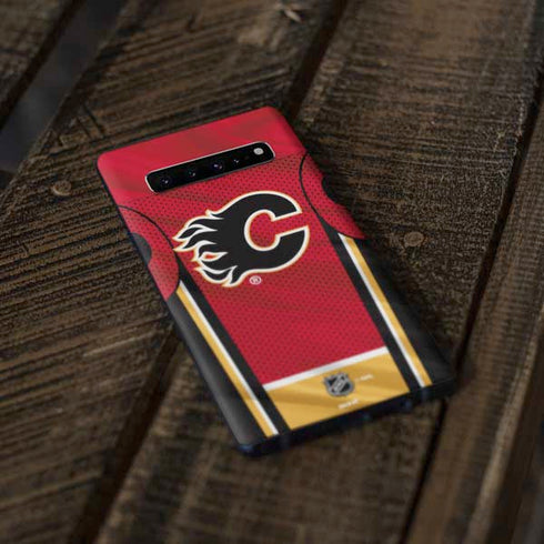 NHL Calgary Flames Home Jersey Galaxy S10 Skin