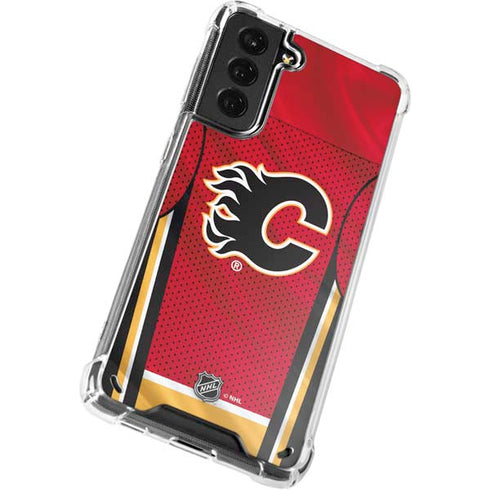 NHL Calgary Flames Home Jersey Galaxy S21 Plus 5G Clear Case
