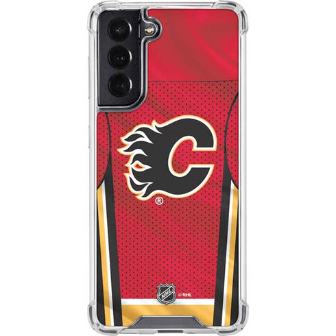 NHL Calgary Flames Home Jersey Galaxy S22 Clear Case