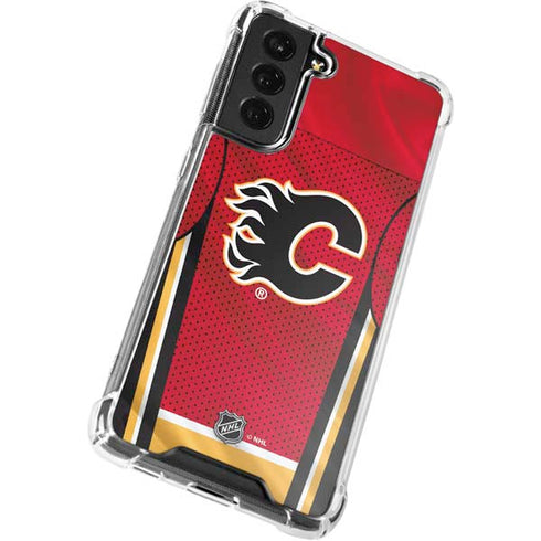 NHL Calgary Flames Home Jersey Galaxy S22 Clear Case