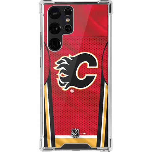 NHL Calgary Flames Home Jersey Galaxy S22 Ultra Clear Case