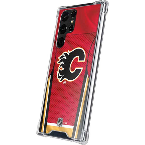 NHL Calgary Flames Home Jersey Galaxy S22 Ultra Clear Case