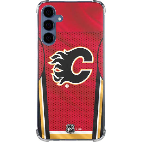 NHL Calgary Flames Home Jersey Galaxy S24 Clear Case